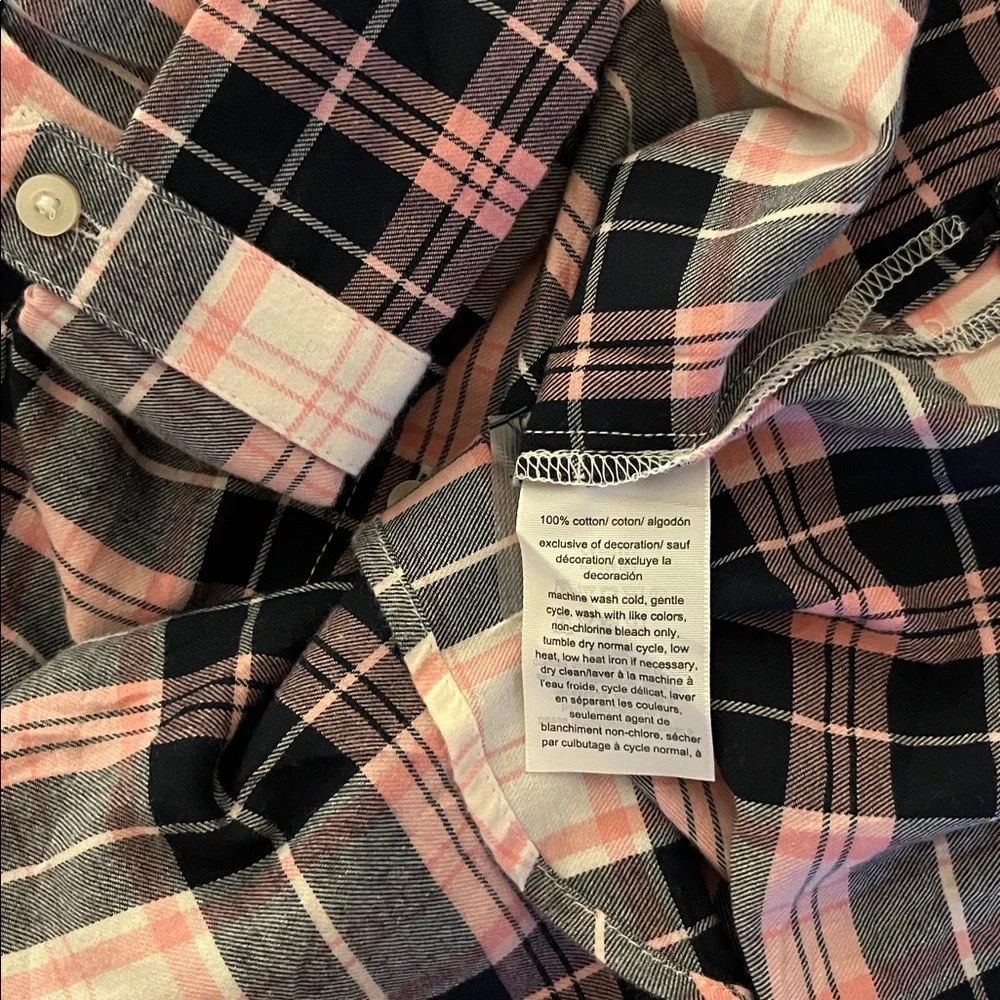 💗Tommy Hilfiger Pink and Blue Plaid Button Down Shirt - Picture 13 of 13